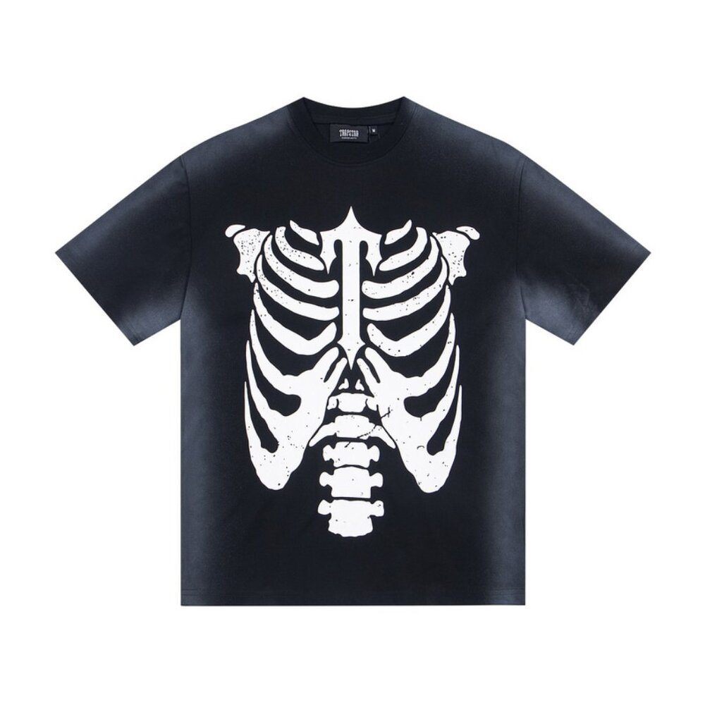 Trapstar Black Skull Print Tee